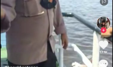 VIRAL, DIDUGA TAK BISA TUNJUKAN SURAT TUGAS, OKNUM POLISI JUSTRU BERDEBAT DENGAN ANAK BUAH KAPAL