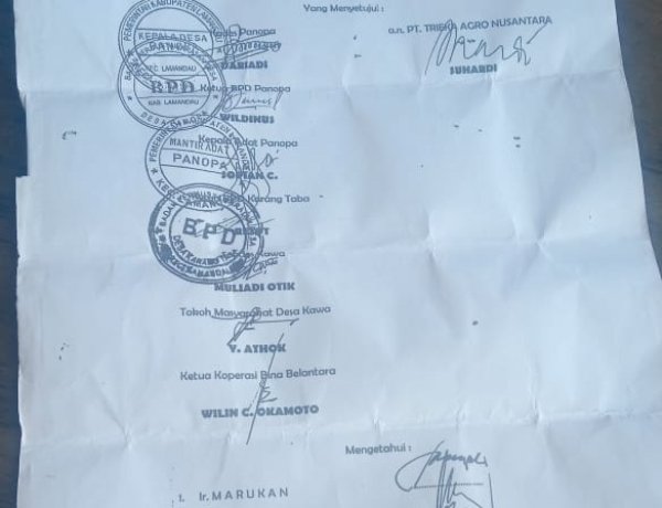 Masyarakat Karang Taba Minta Kejelasan Dana Hibah Pembinaan dan Permodalan ke Koperasi Bina Belantara Untuk Tiga Desa Dan Menuntut Kewajiban Plasma 20℅ Dari PT. TAN